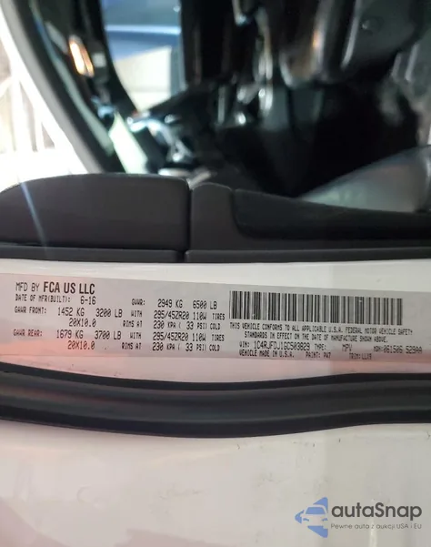 2016 Jeep Grand Cherokee Srt-8 from USA, damaged, VIN 1C4RJFDJ1GC503829